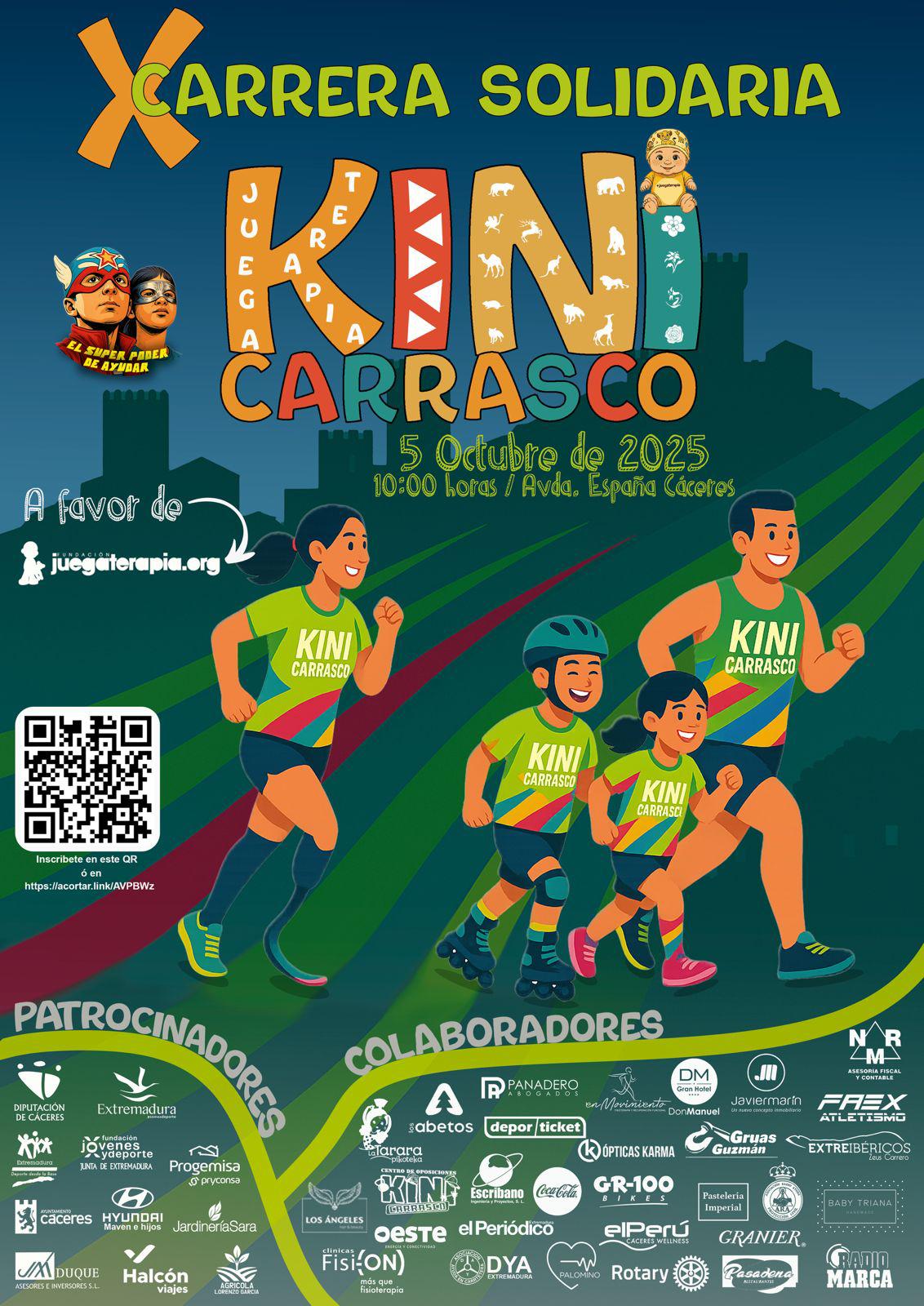 Cartel oficial de la X Carrera Solidaria Kini Carrasco